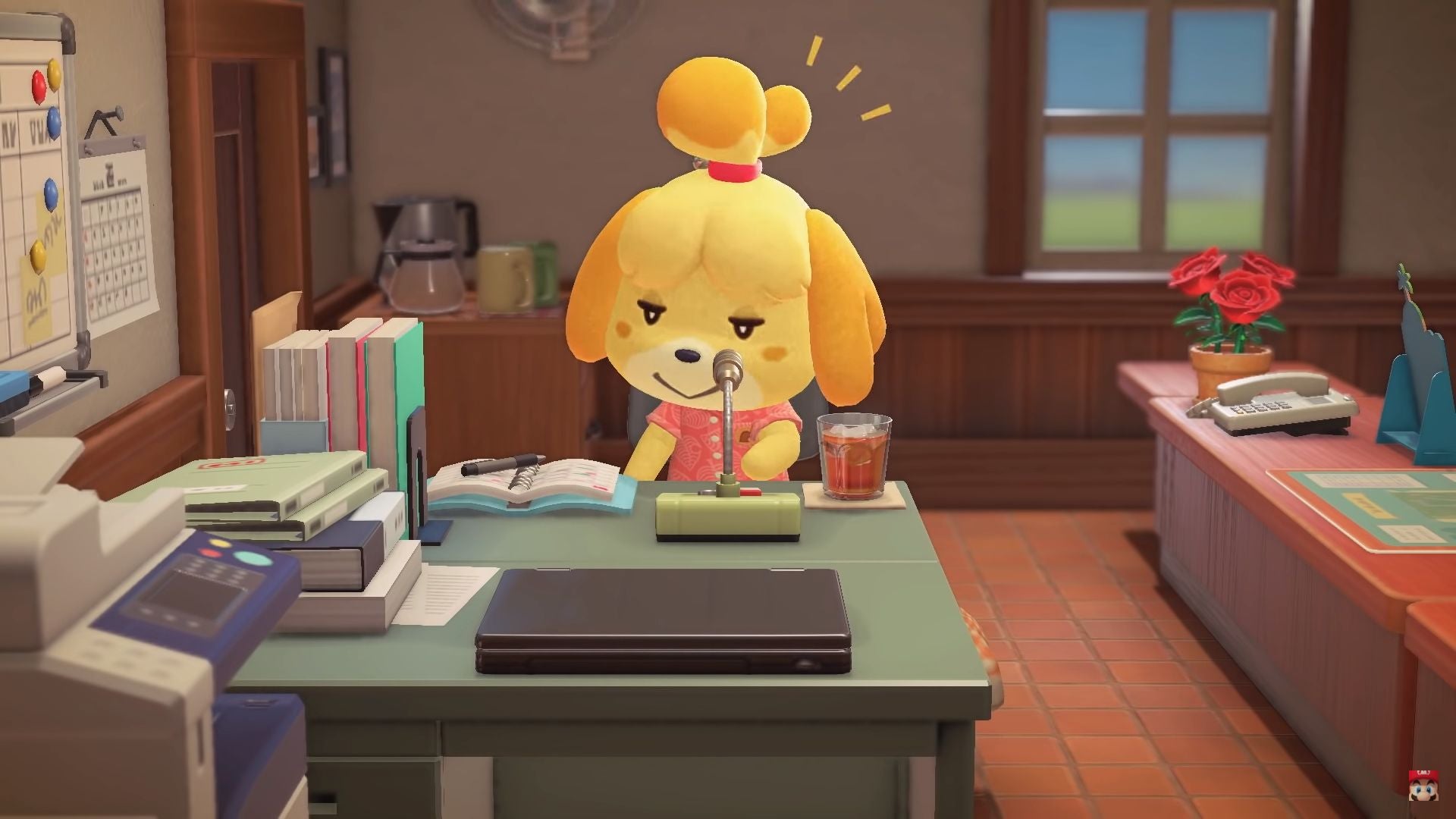 Animal Crossing's Town Hall, getting Isabelle, change the island flag